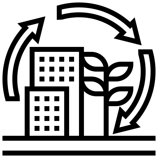 Sustainability icon with clear background